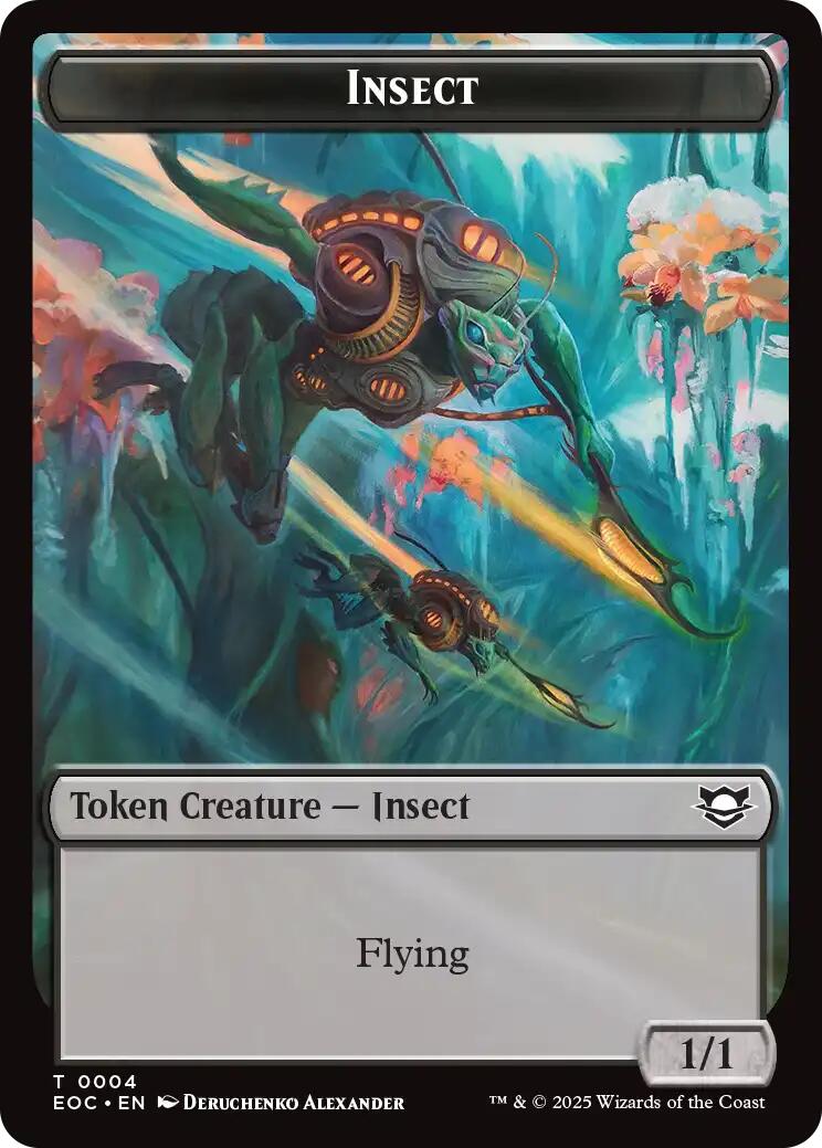 Insect // Elemental (0008) Double-Sided Token [Edge of Eternities Commander Tokens]-1