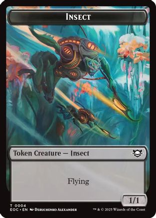 Insect // Golem (0013) Double-Sided Token [Edge of Eternities Commander Tokens]-3