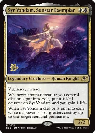 Syr Vondam, Sunstar Exemplar [Edge of Eternities Prerelease Promos]-1