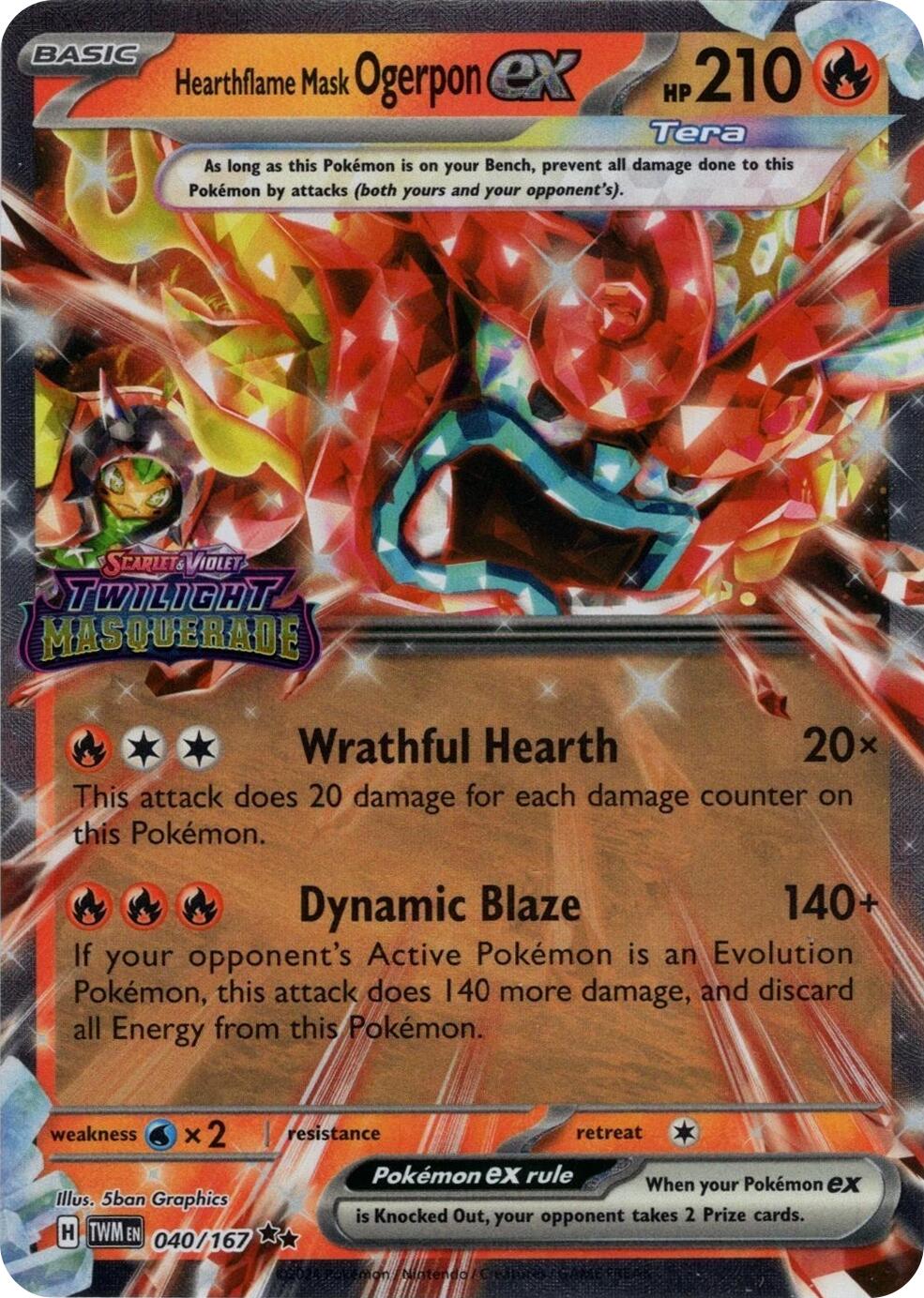 Hearthflame Mask Ogerpon ex (040/167) (Stamped) [Miscellaneous Cards]-1