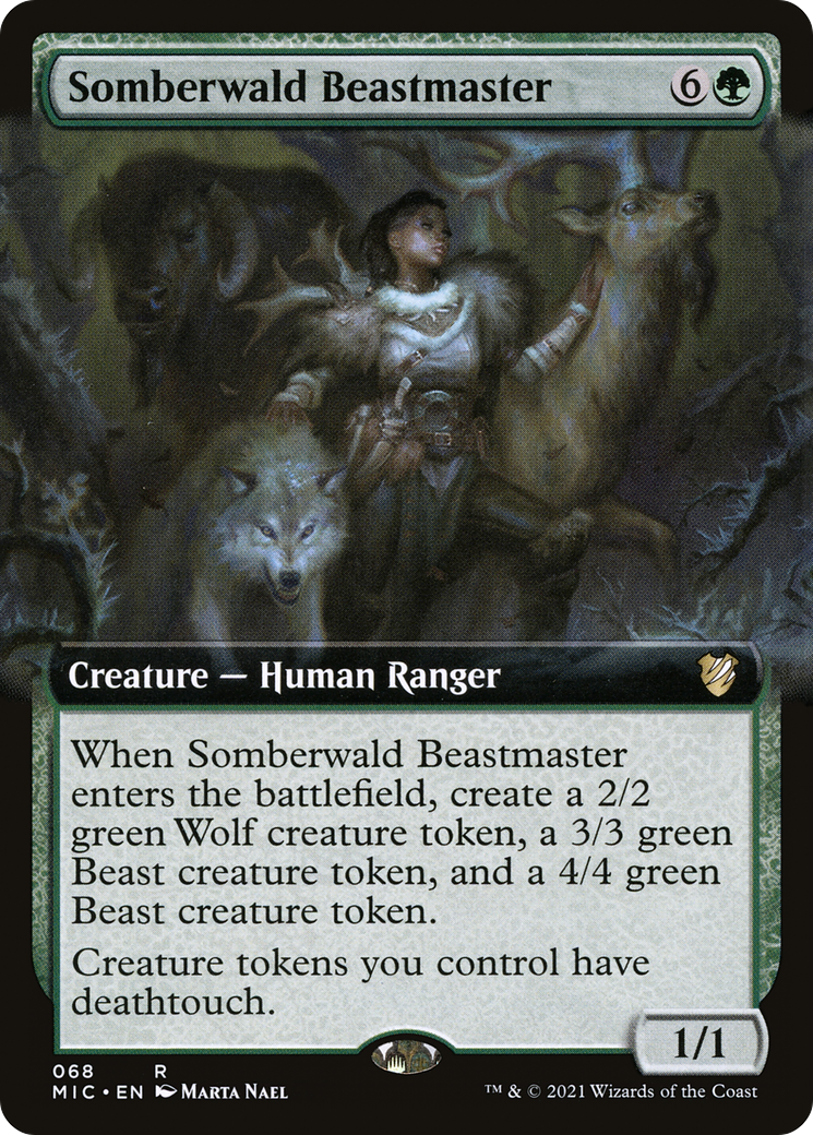 Somberwald Beastmaster (Extended Art) [Innistrad: Midnight Hunt Commander]-1