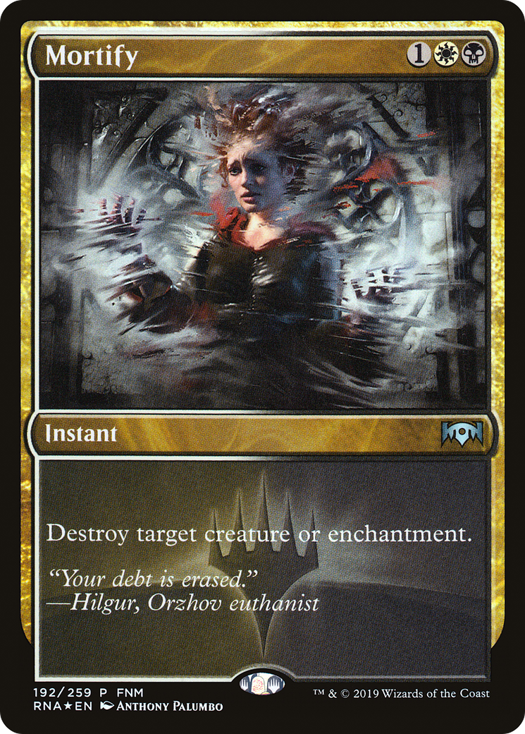 Mortify (FNM) [Ravnica Allegiance Promos]-1