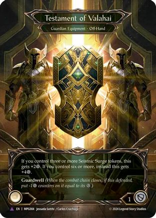 Testament of Valahai (Marvel Cold Foil) [MPG004] (Mastery Pack Guardian)  Cold Foil-1