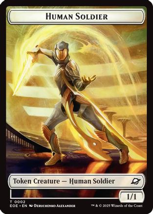Human Soldier // Lander (0008) Double-Sided Token [Edge of Eternities Tokens]-5
