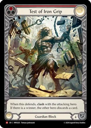 Test of Iron Grip (Extended Art) [MPG025] (Mastery Pack Guardian)  Rainbow Foil-1