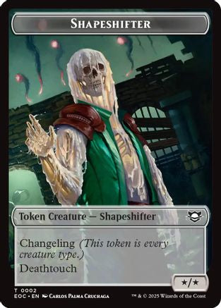 Shapeshifter // Golem (0013) Double-Sided Token [Edge of Eternities Commander Tokens]-3