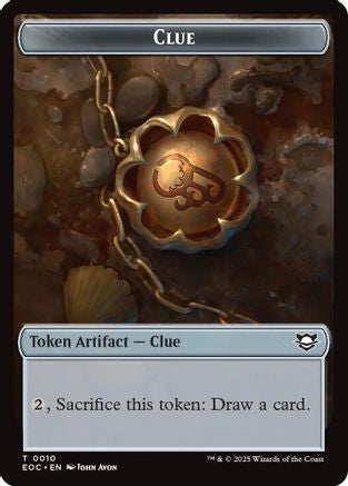 Clue // Beast (0005) Double-Sided Token [Edge of Eternities Commander Tokens]-3