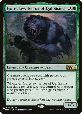 Goreclaw, Terror of Qal Sisma [The List]-1