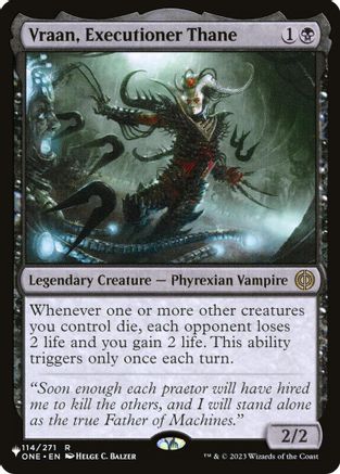 Vraan, Executioner Thane (LIST-114) - The List Reprints-1