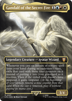 Gandalf of the Secret Fire (Borderless) (Surge Foil) [The Lord of the Rings: Tales of Middle-Earth Commander]-1
