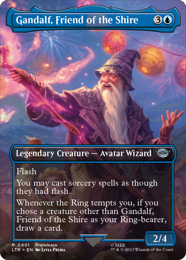 Gandalf, Friend of the Shire (Borderless Alternate Art) [The Lord of the Rings: Tales of Middle-Earth]-1