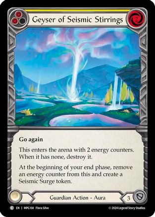 Geyser of Seismic Stirrings (Yellow) [MPG104] (Mastery Pack Guardian)  Rainbow Foil-1