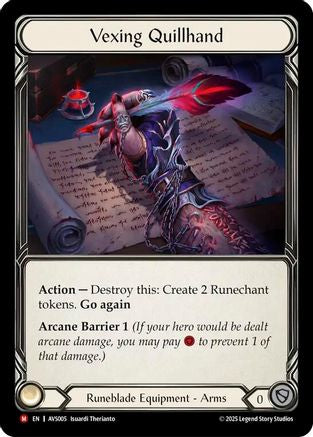 Vexing Quillhand [AVS005] (Armory Deck: Legends Viserai)-1