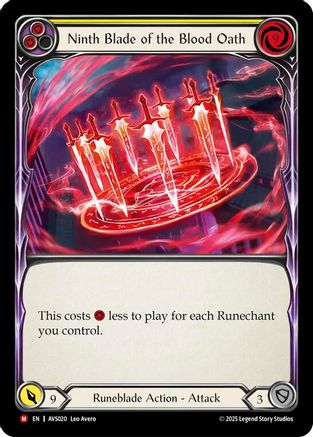 Ninth Blade of the Blood Oath (Yellow) [AVS020] (Armory Deck: Legends Viserai)-1
