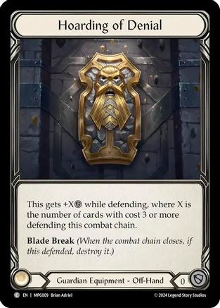Hoarding of Denial [MPG009] (Mastery Pack Guardian)  Cold Foil-1