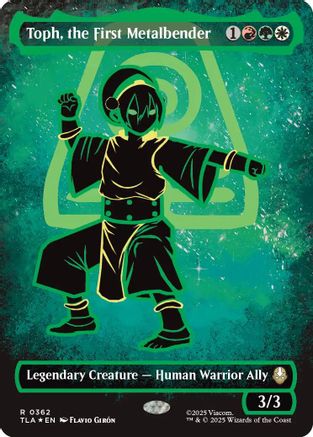 Toph, the First Metalbender (Borderless) (Neon Ink Foil) [Avatar: The Last Airbender]-1