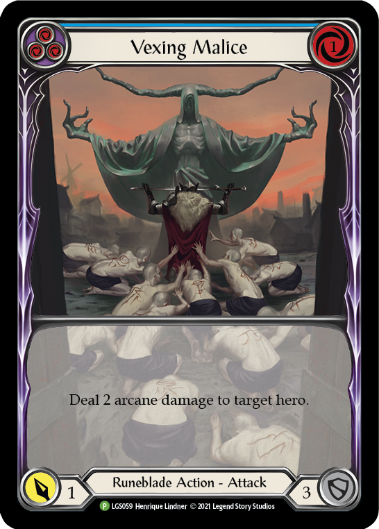 Vexing Malice (Blue) [LGS059] (Promo)  Rainbow Foil-1