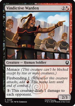 Vindictive Warden (TLA-249) - Avatar: The Last Airbender Foil-1