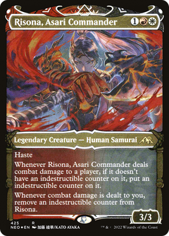 Risona, Asari Commander (NEO-425) - Kamigawa: Neon Dynasty: (Showcase) Etched Foil-1