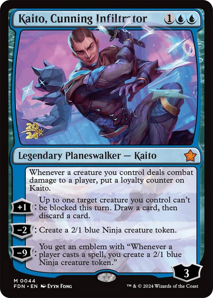 Kaito, Cunning Infiltrator [Foundations Prerelease Promos]-1