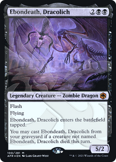 Ebondeath, Dracolich (Ampersand Promo) [Dungeons & Dragons: Adventures in the Forgotten Realms Promos]-1