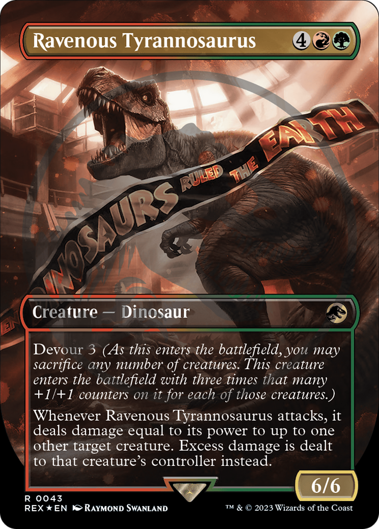 Ravenous Tyrannosaurus (Emblem) (Borderless) [Jurassic World Collection Tokens]-1