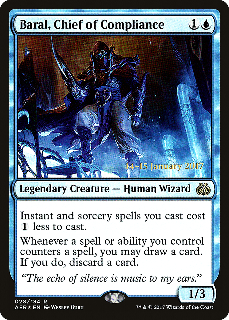 Baral, Chief of Compliance [Aether Revolt Prerelease Promos]-1