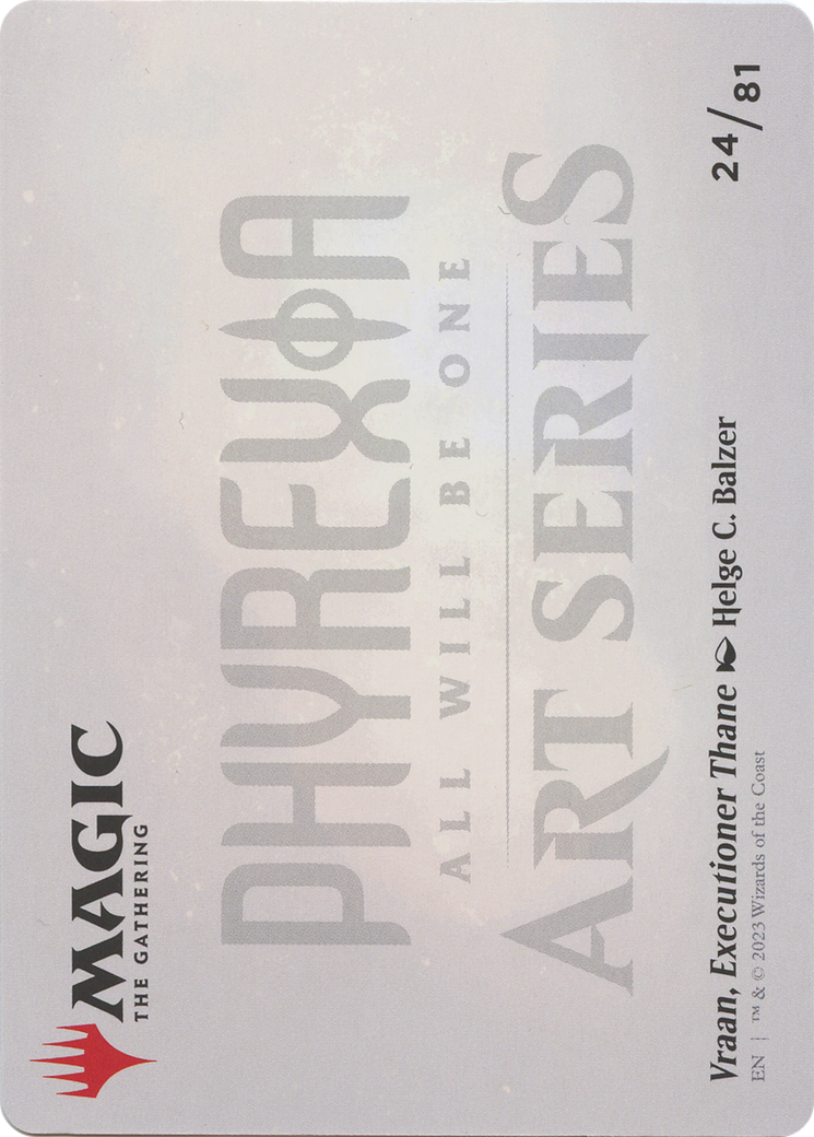 Vraan, Executioner Thane // Vraan, Executioner Thane (AONE-024) - Phyrexia: All Will Be One Art Series (Borderless) Foil-2