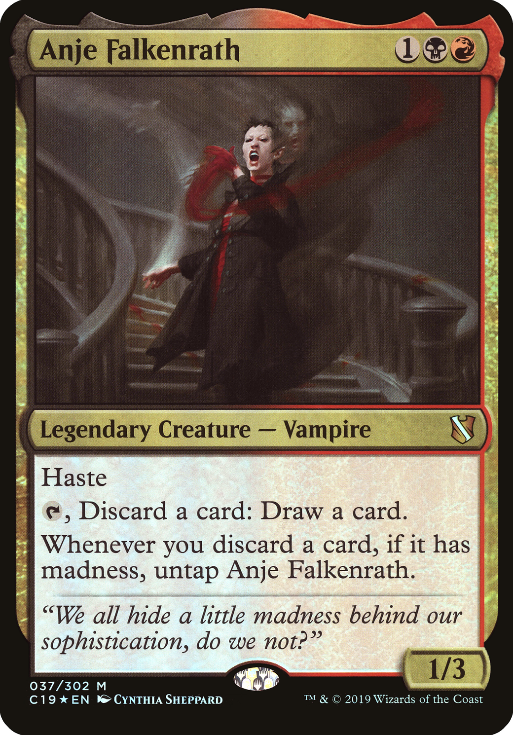 Anje Falkenrath (Oversized) [Commander 2019 Oversized]-1