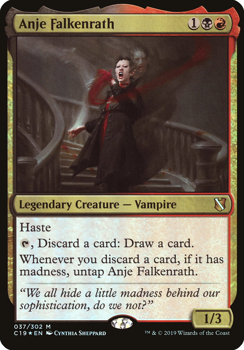 Anje Falkenrath (Oversized) [Commander 2019 Oversized]-1