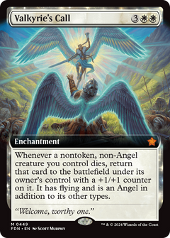 Valkyrie's Call (Extended Art) (FDN-449) - Foundations: (enchantment, Extended Art)-1