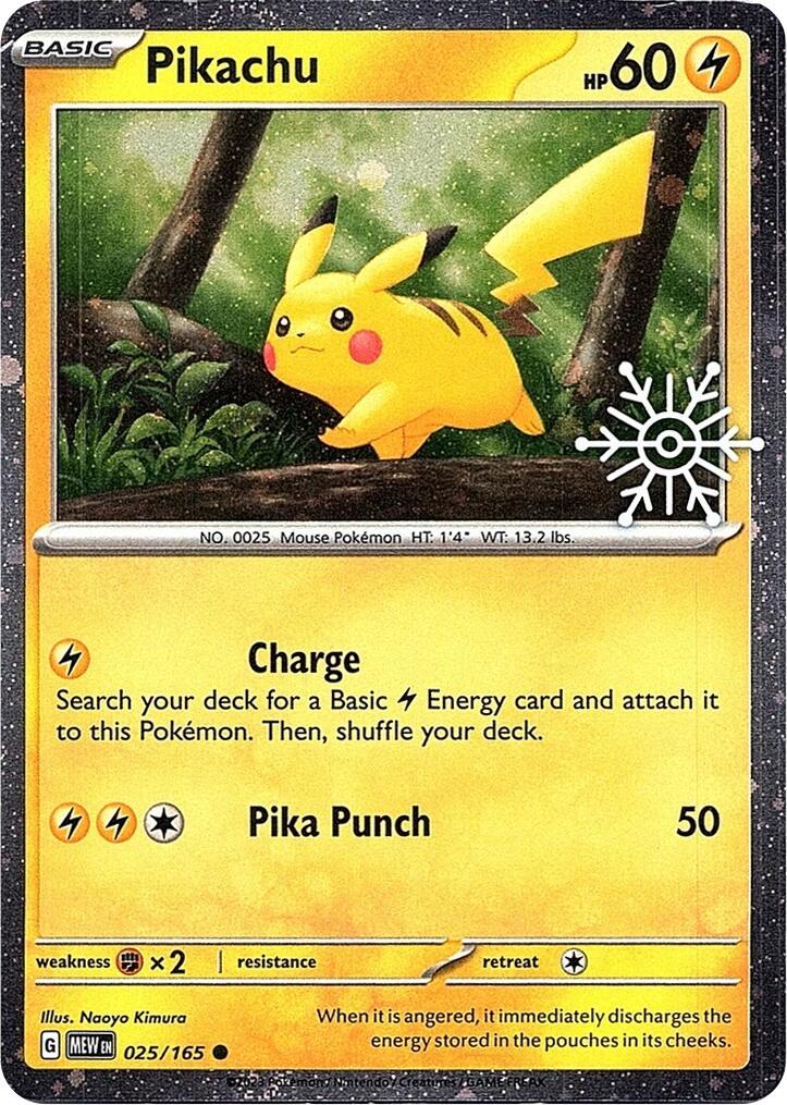 Pikachu (025/165) (Holoiday Calendar) [Miscellaneous Cards]-1