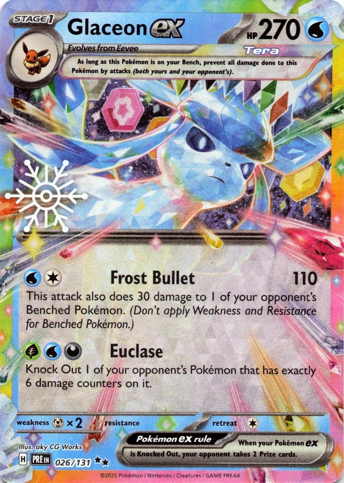 Glaceon ex (026/131) (Holiday Calendar) [Miscellaneous Cards]-1
