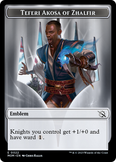 Elemental (2) // Teferi Akosa of Zhalfir Emblem Double-Sided Token [March of the Machine Tokens]-2