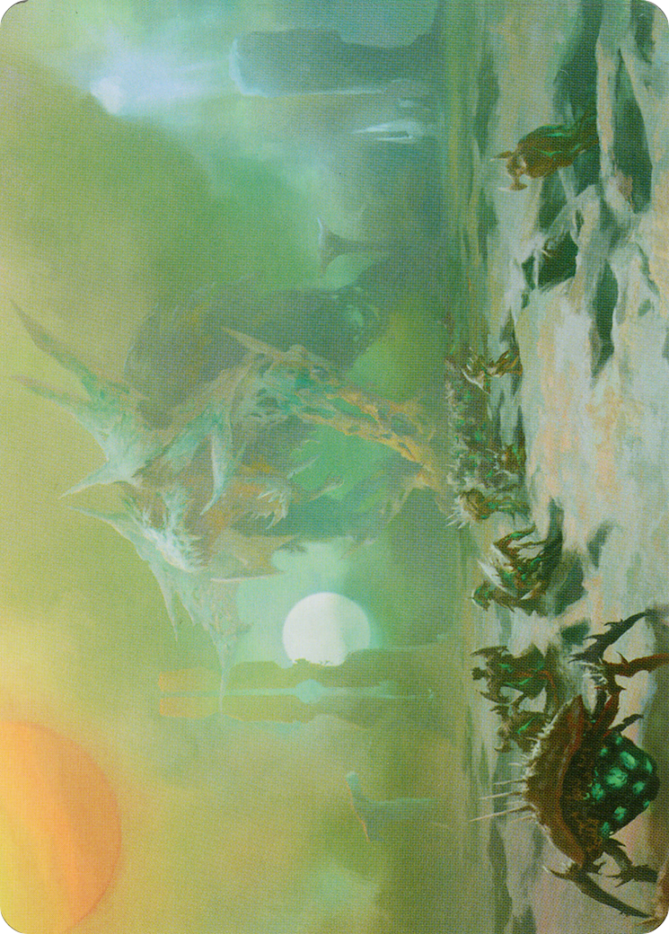Green Sun's Twilight // Green Sun's Twilight (AONE-039) - Phyrexia: All Will Be One Art Series (Borderless)-1