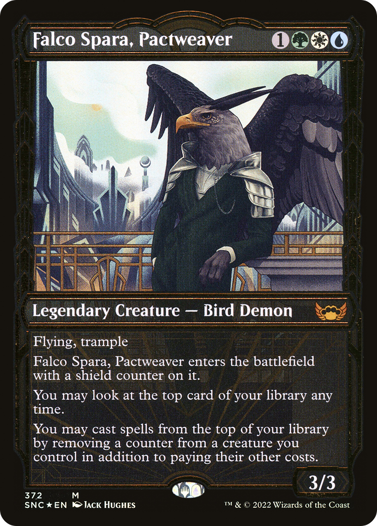 Falco Spara, Pactweaver (Showcase Golden Age Gilded Foil) [Streets of New Capenna]-1