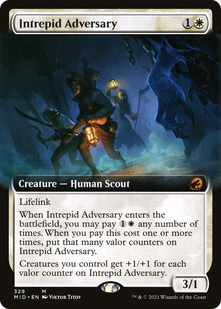Intrepid Adversary (Extended Art) [Innistrad: Midnight Hunt]-1