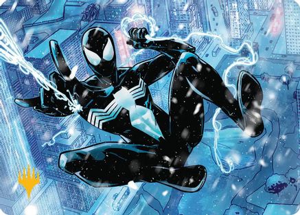 Spectacular Spider-Man (Black) Art Card (Gold-Stamped Planeswalker Symbol) (AASPM-052) - Art Series: Marvel's Spider-Man-1