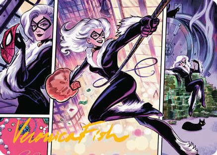 Black Cat, Cunning Thief Art Card (Gold-Stamped Signature) (AASPM-044) - Art Series: Marvel's Spider-Man-1