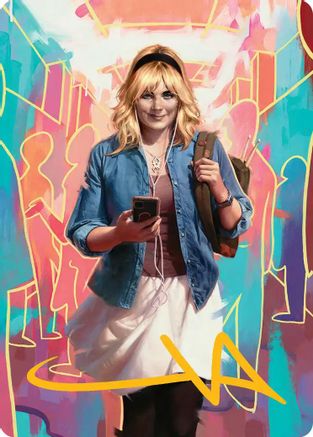 Gwen Stacy Art Card (Gold-Stamped Signature) (13/54) (AASPM-013) - Art Series: Marvel's Spider-Man-1