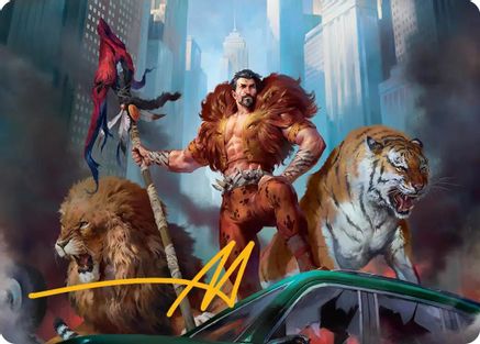 Kraven, Proud Predator Art Card (Gold-Stamped Signature) (AASPM-028) - Art Series: Marvel's Spider-Man-1