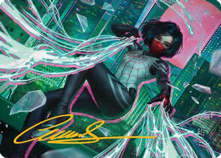 Silk, Web Weaver Art Card (29/54) (Gold-Stamped Signature) (AASPM-029) - Art Series: Marvel's Spider-Man-1