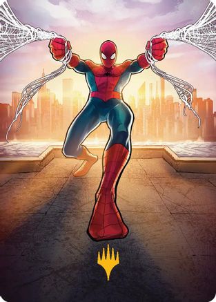 Amazing Spider-Man Art Card (36/54) (Gold-Stamped Planeswalker Symbol) (AASPM-036) - Art Series: Marvel's Spider-Man-1
