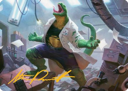 Lizard, Connors's Curse Art Card (Gold-Stamped Signature) (AASPM-018) - Art Series: Marvel's Spider-Man-1