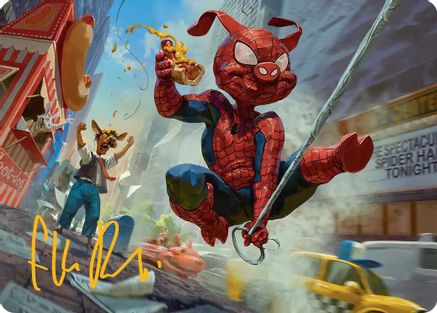 Spider-Ham, Peter Porker Art Card (Gold-Stamped Signature) (AASPM-019) - Art Series: Marvel's Spider-Man-1