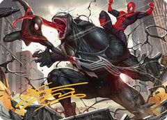 Terrific Team-Up Art Card (Gold-Stamped Signature) (AASPM-023) - Art Series: Marvel's Spider-Man-1