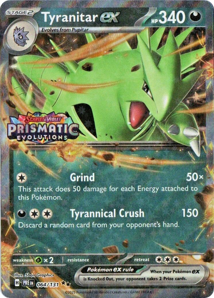 Tyranitar ex (064/131) (Prismatic Evolutions Stamp) [Miscellaneous Cards]-1