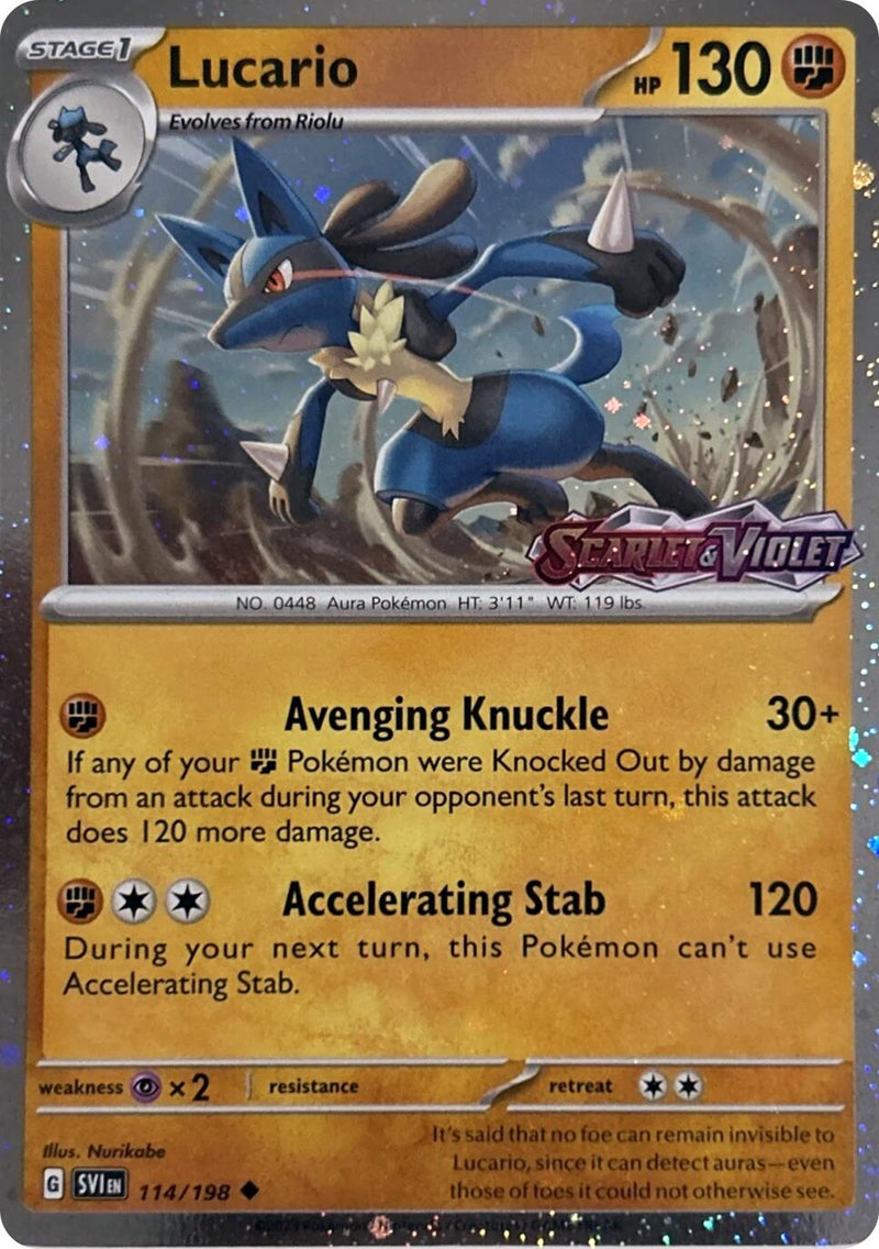Lucario (114/198) (Scarely & Violet Stamp) [Miscellaneous Cards]-1