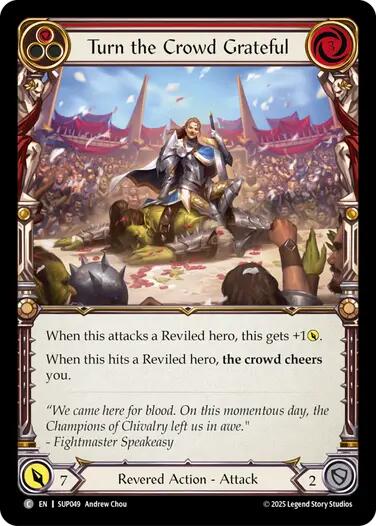 Turn the Crowd Grateful (Red) [SUP049] (Super Slam)  Rainbow Foil-1