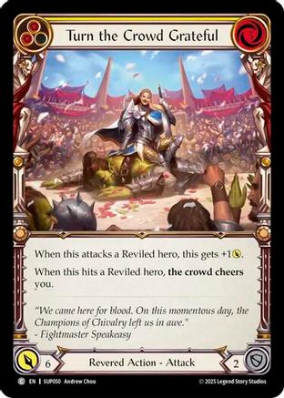 Turn the Crowd Grateful (Yellow) [SUP050] (Super Slam)  Rainbow Foil